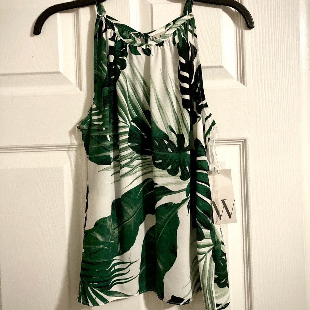 Worthington Dress Tank Top (Green, Multicolor)